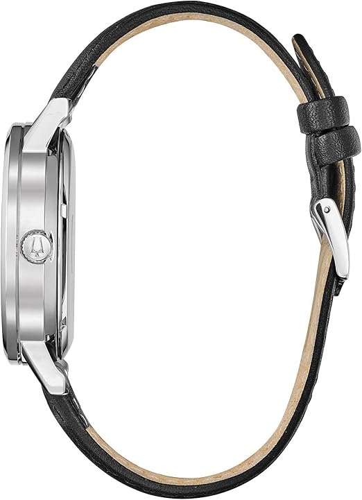 Bulova Classic Automatic Mens Stainless Steel with Black Leather Strap,  Silver-Tone (Model: 96C130) : Clothing, Shoes \u0026 Jewelry - Amazon.com