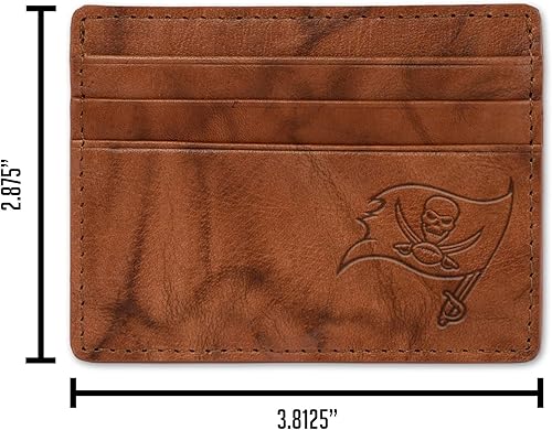 Miniatura 4 de Rico Industries Billetera de cuero con relieve de fútbol NFL para carrito de crédito