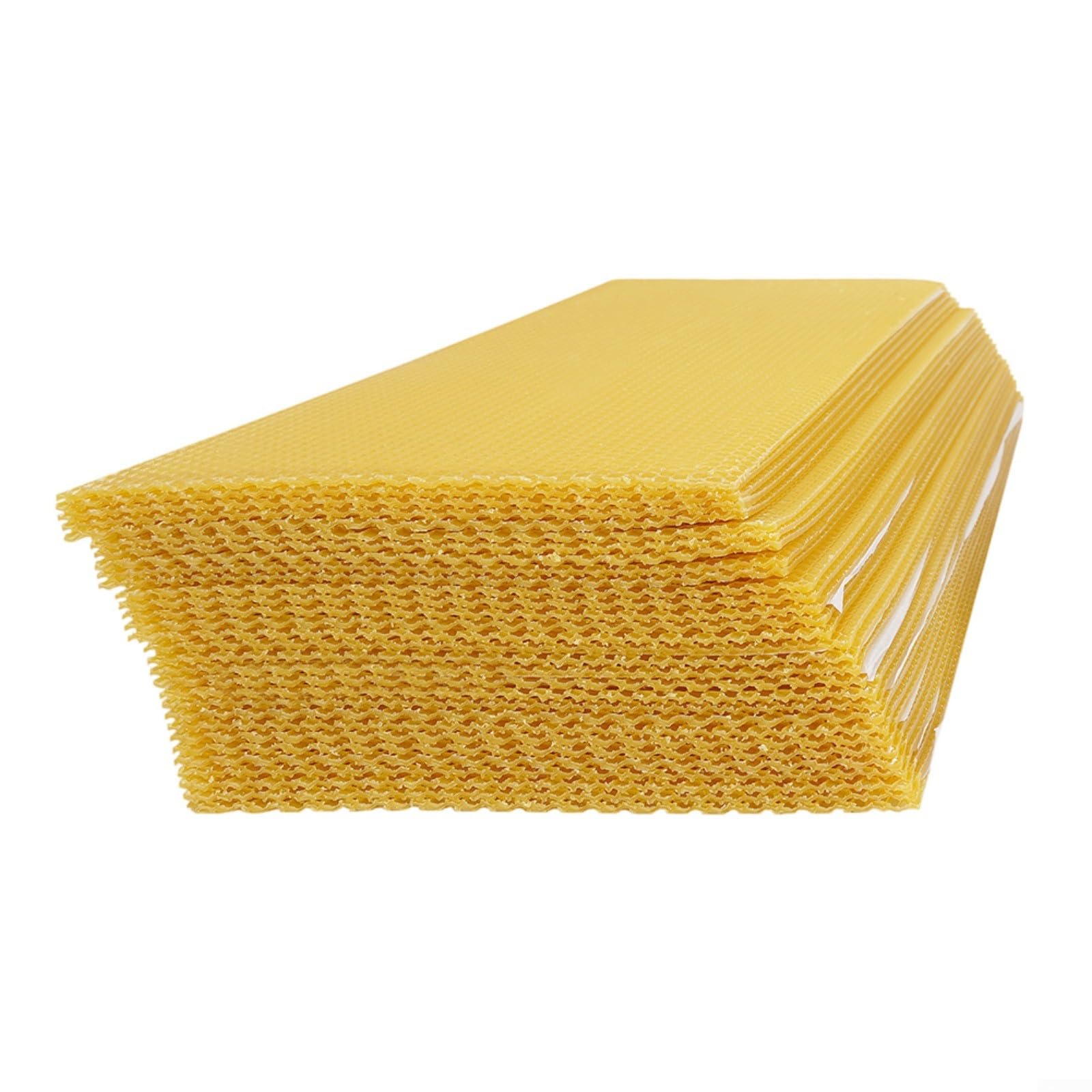 Lot de 30 feuilles de cire d'abeille pure pour la fabrication de bougies - Dimensions : 415 x 195 mm