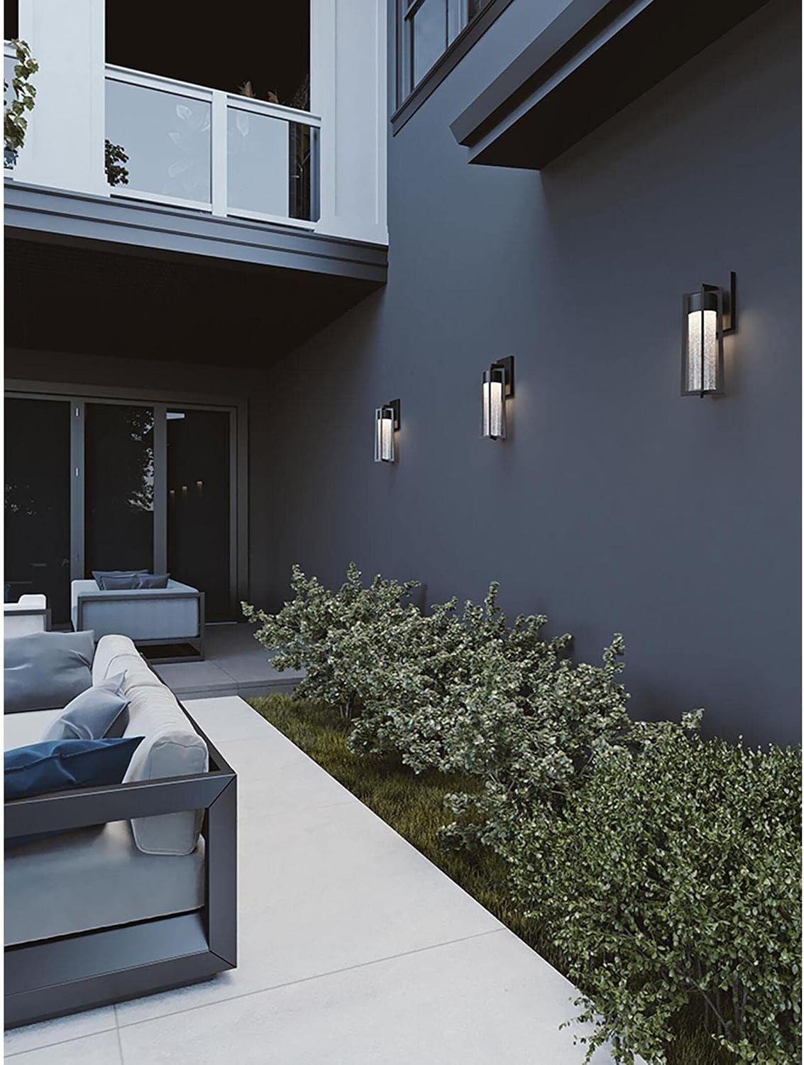 Cane Outdoor LED Sconce - W 1100Lm 120V - Black