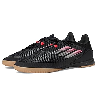 adidas F50 League Indoor Soccer Cleats Soccer Shoes Black/Iron Metallic/Lucid Red