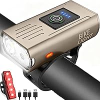 Vista 9 de Victoper Bike Light, High Lumens Super Bright Bicycle Lite, 6+4 Modes USB Rechargeable Bike Headlight & Taillight Set, Waterproof Safety Bike Front