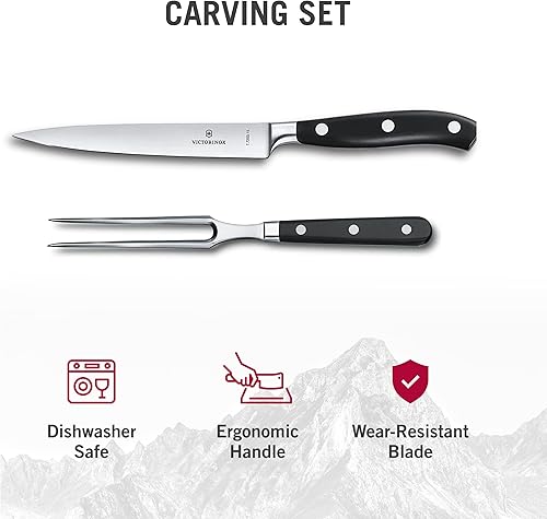 Miniatura 3 de Victorinox Grand Maitre - Juego de cuchillos para accesorios de cocina, incluye cuchillo de cocina y tenedor para tallar, utensilios de cocina de