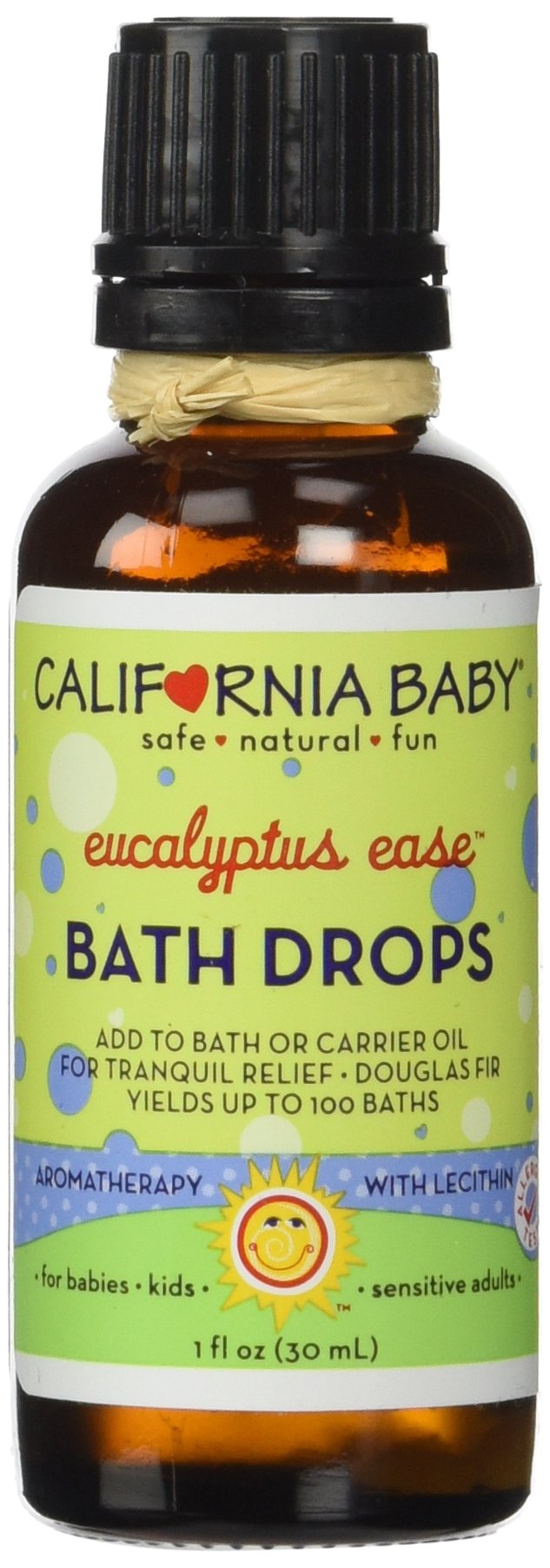 California Baby Essential Oil Bath Drop - Eucalyptus Ease - 1 oz