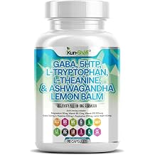 GABA 750mg, 5-HTP 100mg, L-Tryptophan, L-Theanine, Ashwagandha, SAM-e, L-Glycine-Mood Support Vitamins for Women and Men withL-Tyrosine, S-Adenosy, L-Methionine 90 Capsules