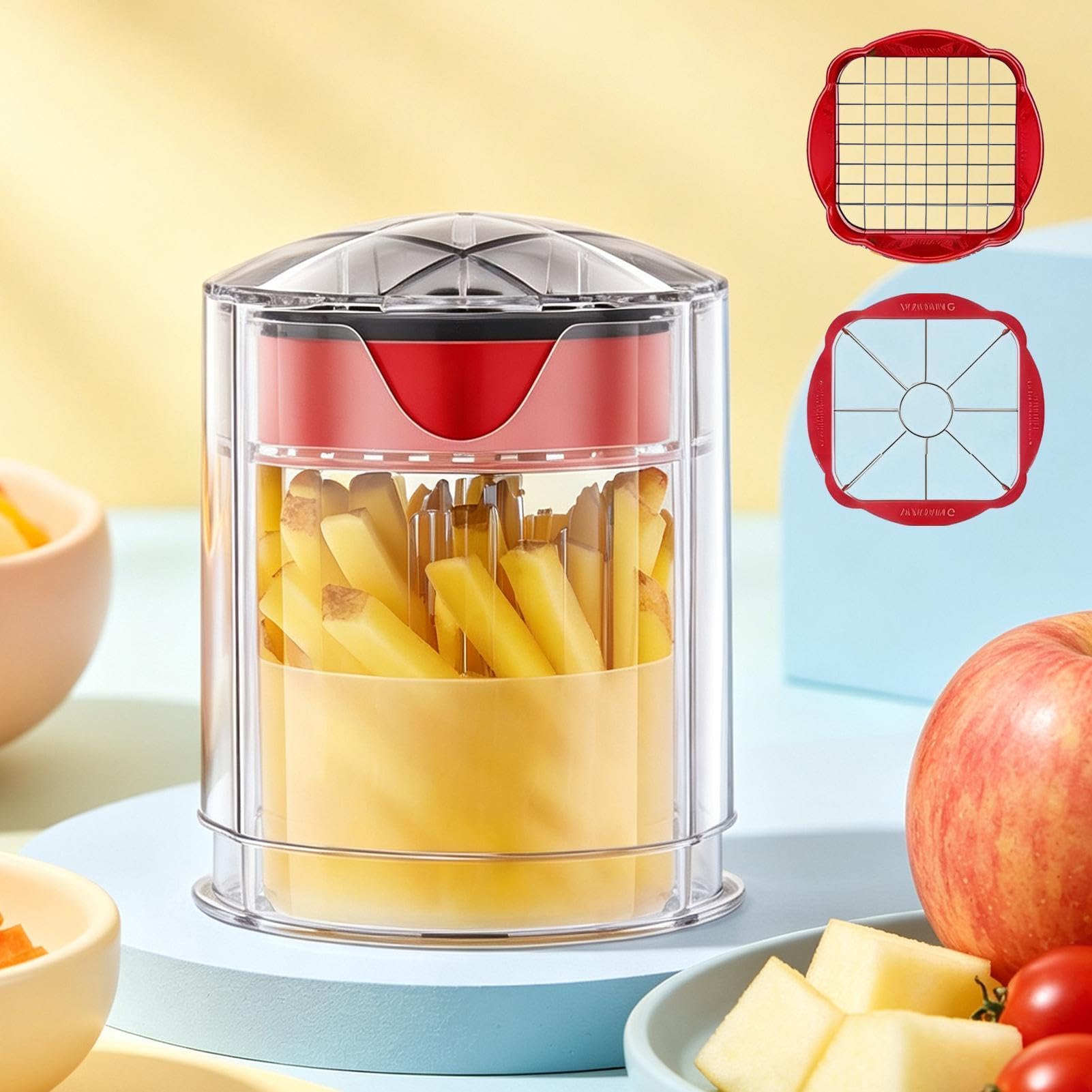 Picadora manual de verduras para exprimir y cortar alimentos | Picadora de verduras multifunción para zanahoria col cebolla patata ajo queso cocina casera restaurante