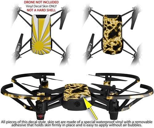 Miniatura 2 de Skin Wrap 2 Pack para DJI Ryze Tello Drone sol Naciente japonés bandera amarillo Drone No Incluidas
