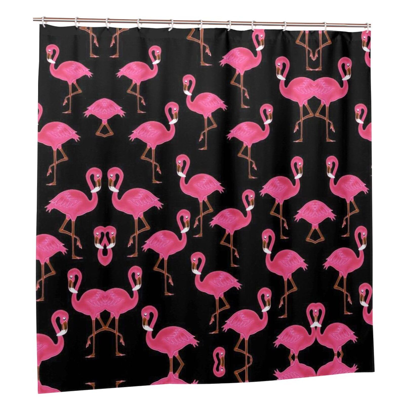 Rideau de douche imperméable flamants roses 183 cm décoration tendance