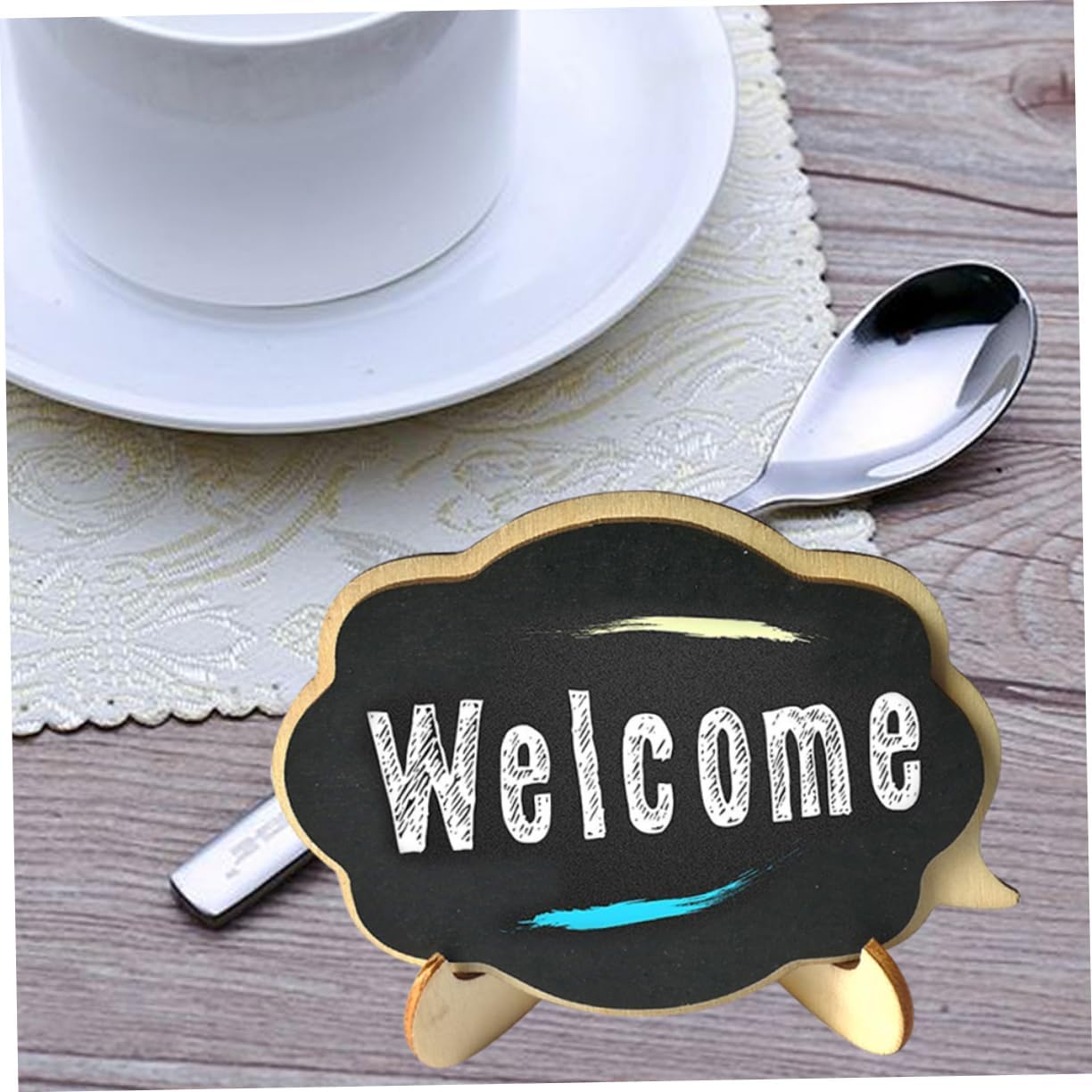 Mini Chalkboards 20pcs Wooden Double Layer Cloud Decoration for Wedding