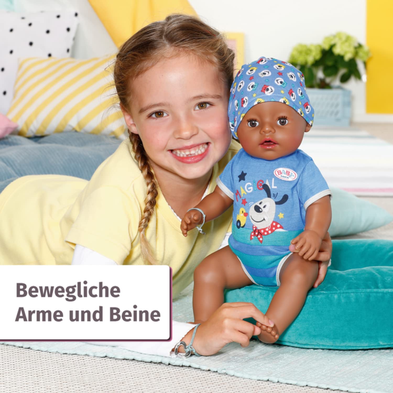BABY Born Magic Boy DoC, Puppe mit 10 Funktionen für Kinder ab 3 Jahren, funktioniert ohne Batterie, 43 cm groß, 831656 Zapf Creation