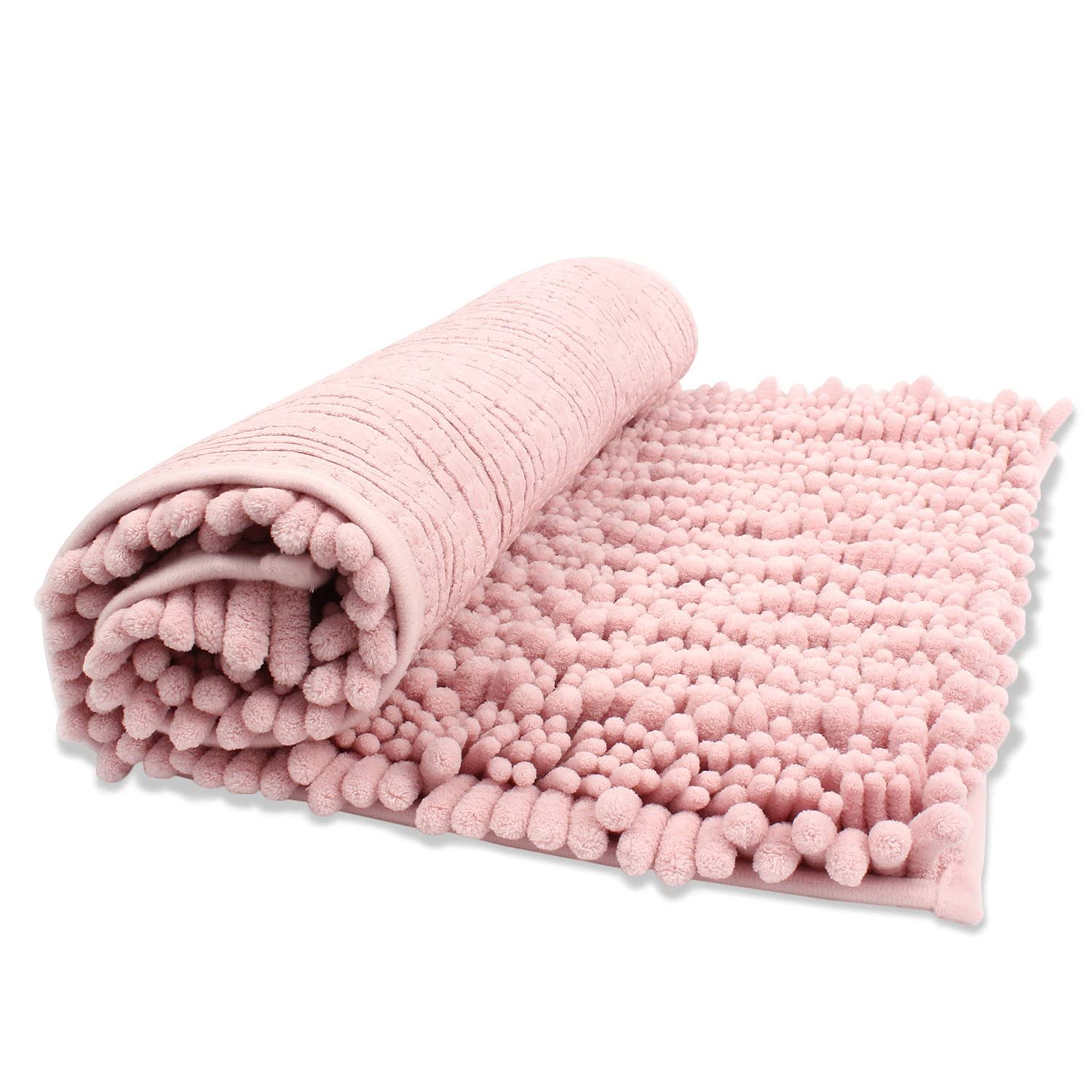 Alfombra de baño de felpilla de microfibra de felpa, antideslizante, superabsorbente, lavable a máquina, suave, acogedora para cocina, lavandería, dormitorio