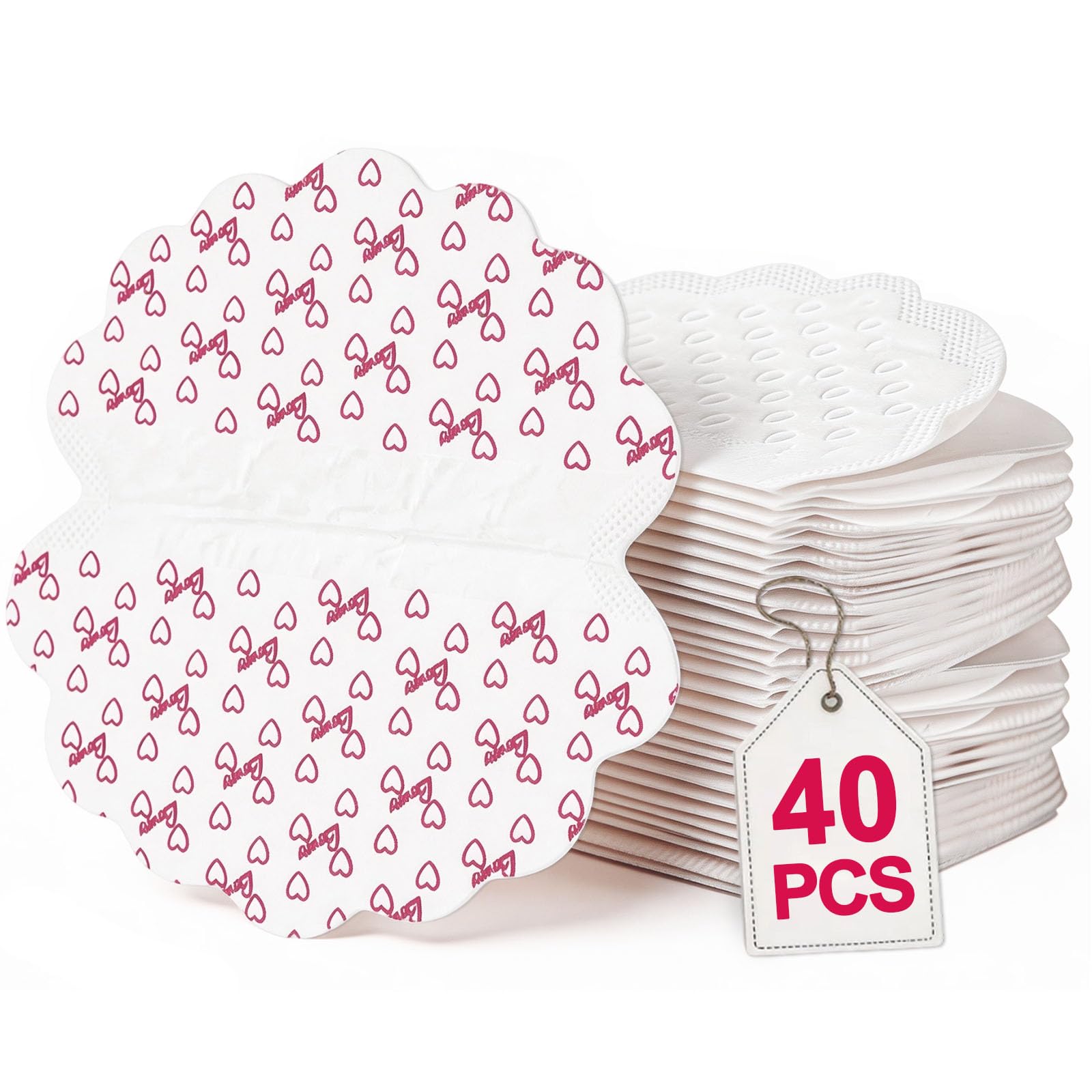 40pcs Achselpads Damen & Herren, Invisible Odourless Underarm Pads Sweat, Breathable, Skin-Friendly, Invisible Self Adhesive Sweat Pad, Perfect Fit, Absorbing Against Sweat Stains