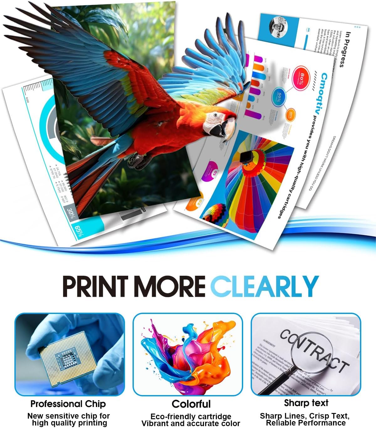 952XL Ink Cartridges High Yield Combo Pack Replacement for HP 952XL 952 XL Ink Cartridge for Officejet Pro 8710 8720 7740 7720 8702 8210 8715 8740 8725 Printer (4-Pack, Black/Cyan/Magenta/Yellow)