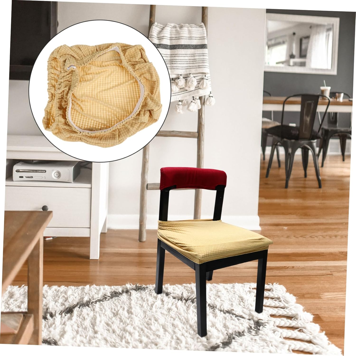 6pcs Elastic Chair Stretch for Dining Room Banquet and Kitchen Chairs Easy to Clean for Standard