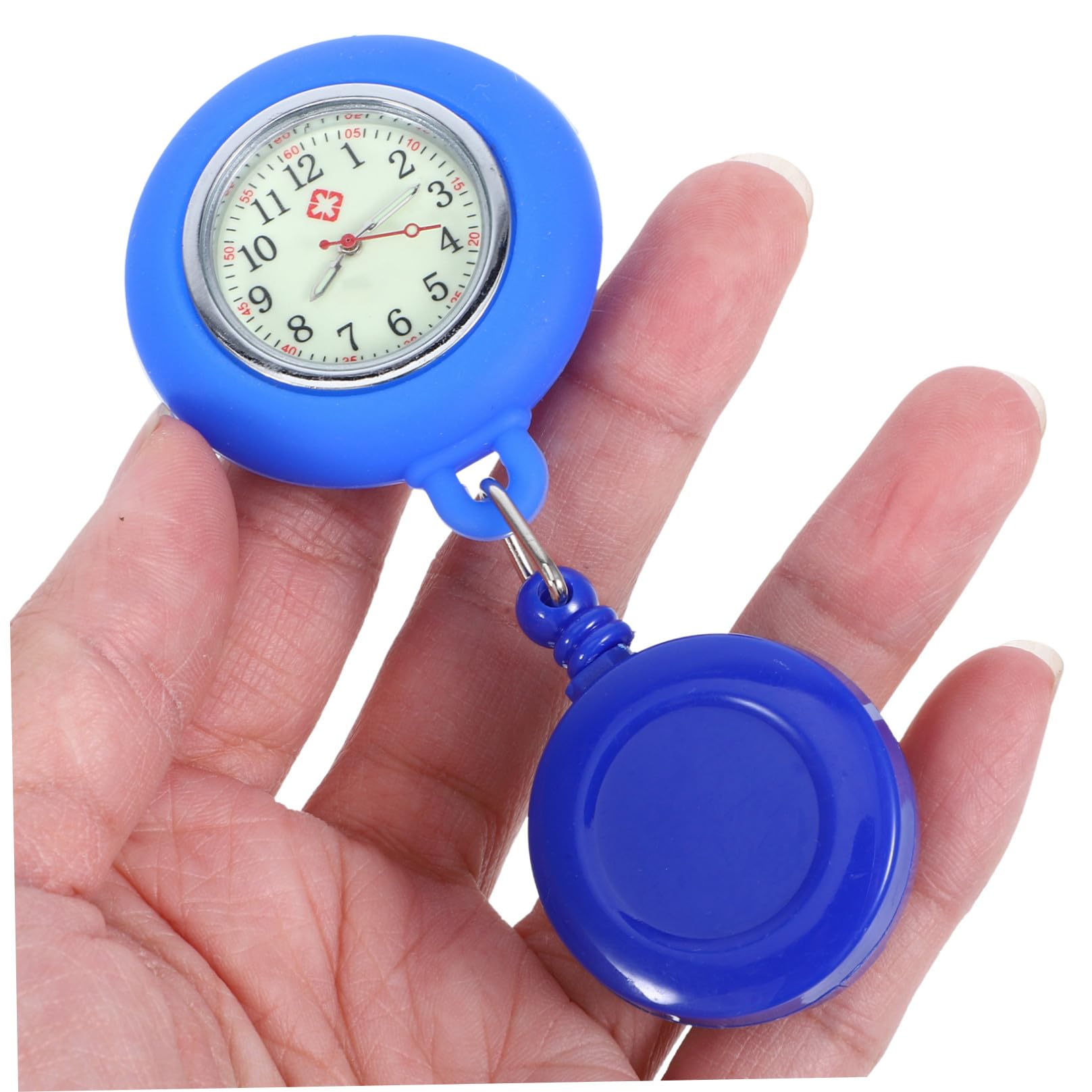 GALPADA 9stücke Tragbare Silikon Pflegeuhr Für Und Ärzte Dehnbare Pocket Watch Schwarz Hellblau Und Weiß Praktische Runde Uhr Für Krankenhausalltag
