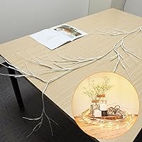 Vista 3 de Guirnalda de luces de abedul, luces blancas de vid de 6 pies, 48 LED, funciona con pilas, con temporizador, decoración de manto para chimenea