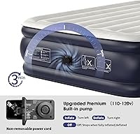 Vista 5 de Colchón de Aire Full con Bomba Integrada, Colchón Inflable de 18'' con Vigas Verticales Mejoradas, Colchón Autoinflable/Desinflable en 3 Minutos