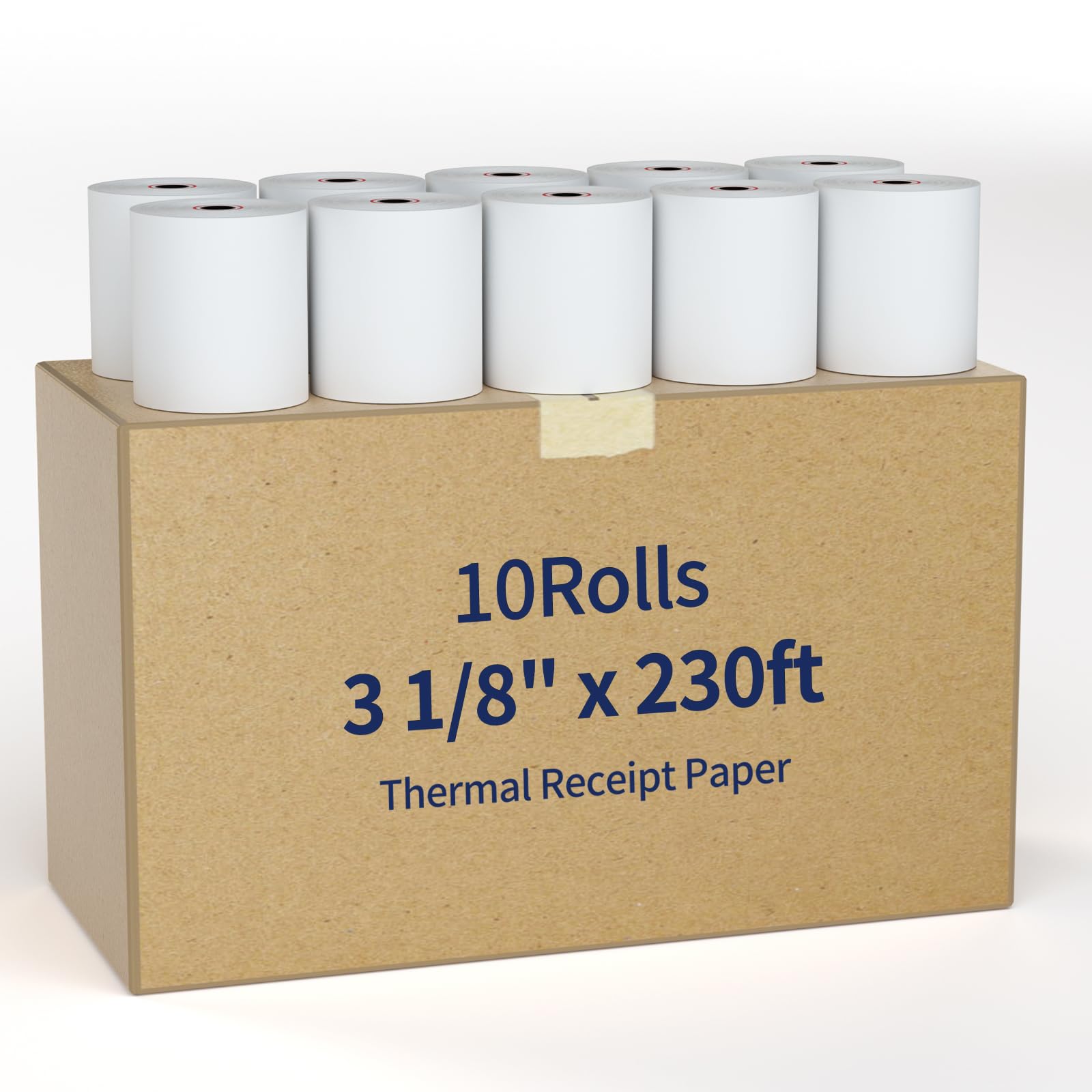 (10 Rolls) NefLaca Thermal Receipt Paper 3 1/8 x 230, 10 Rolls Receipt Paper POS Register, BPA Free