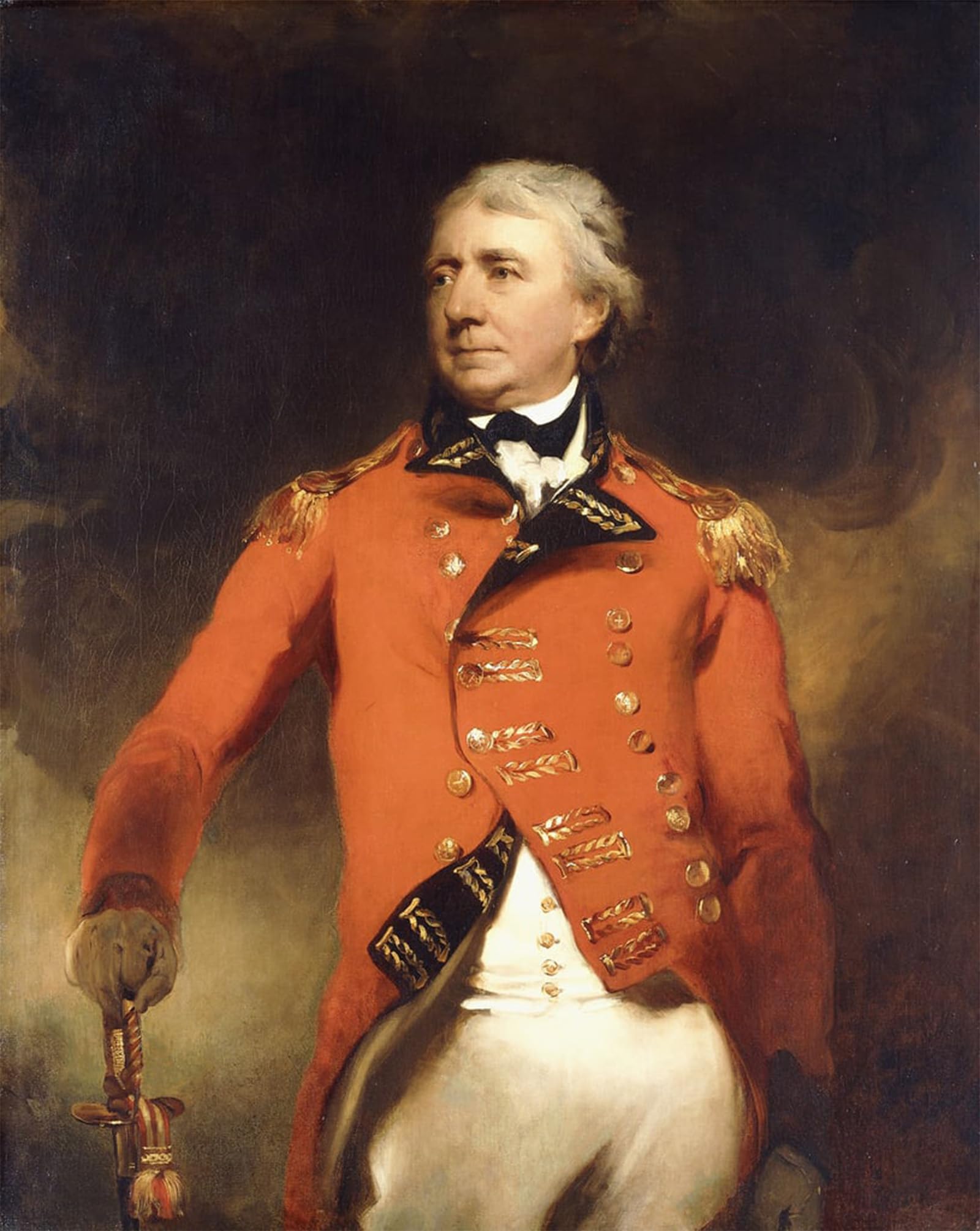 POSTERIIk Famous Modern Artwork Art Mural Portrait of General Stuart Standing Three Quarter Length by Lawrence Oil Paintings Pictures for Home Decor 60x90cm