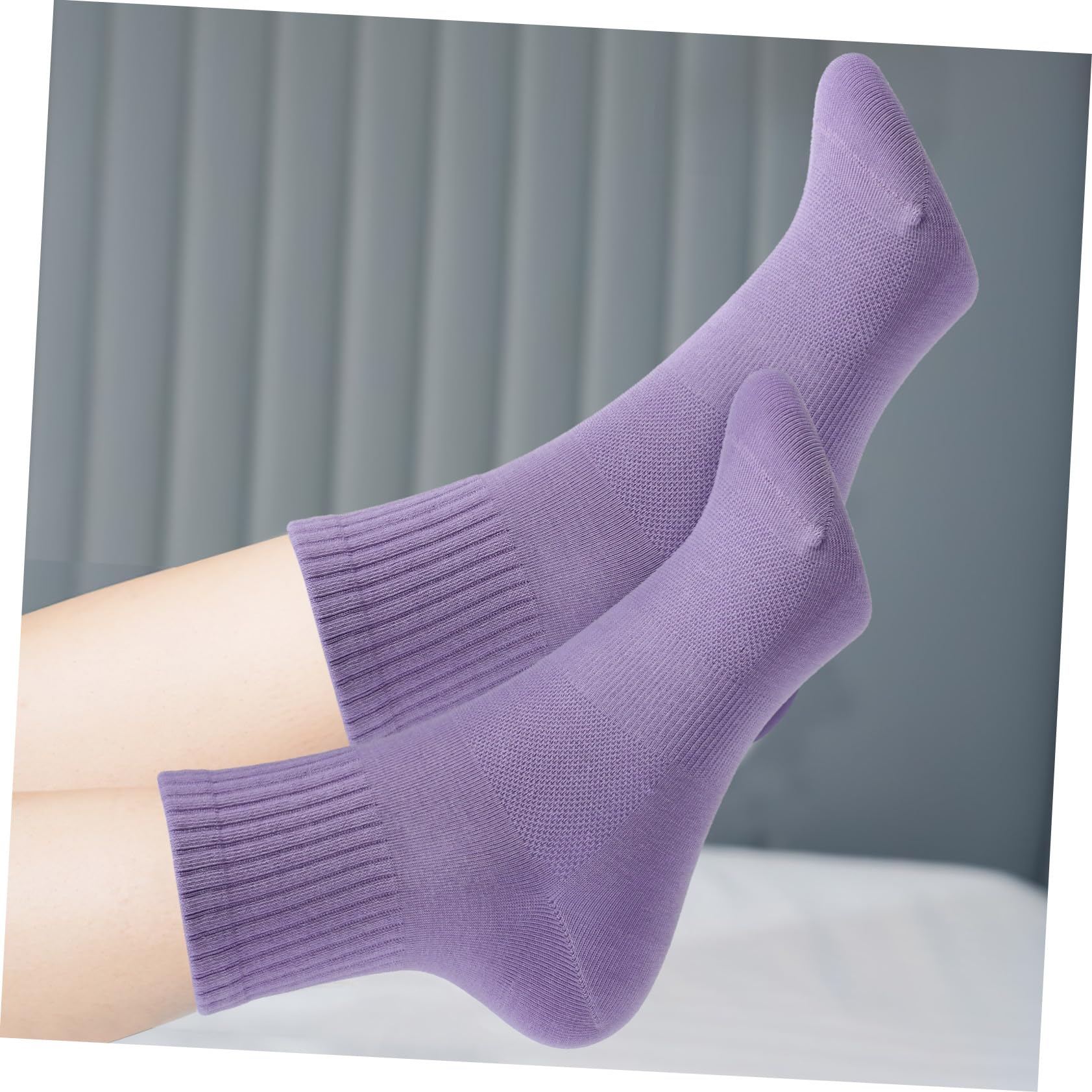 Mipcase 10pares Calcetines de Algodón para Mujer Altos Deportivos Acolchados para Botas para Correr para Senderismo para Uso Diario y Casual