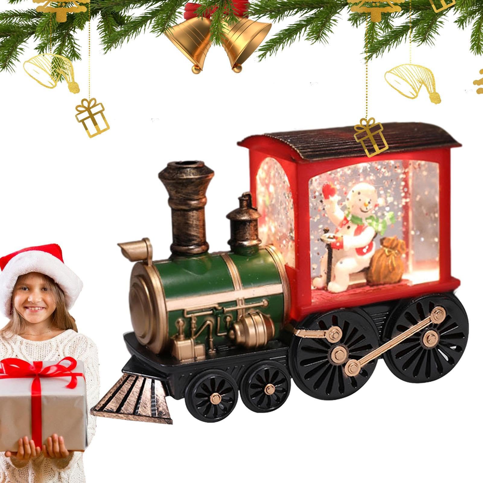 Amazon.co.jp: 光るクリスマス列車の装飾 - 電池式スノードーム ライト