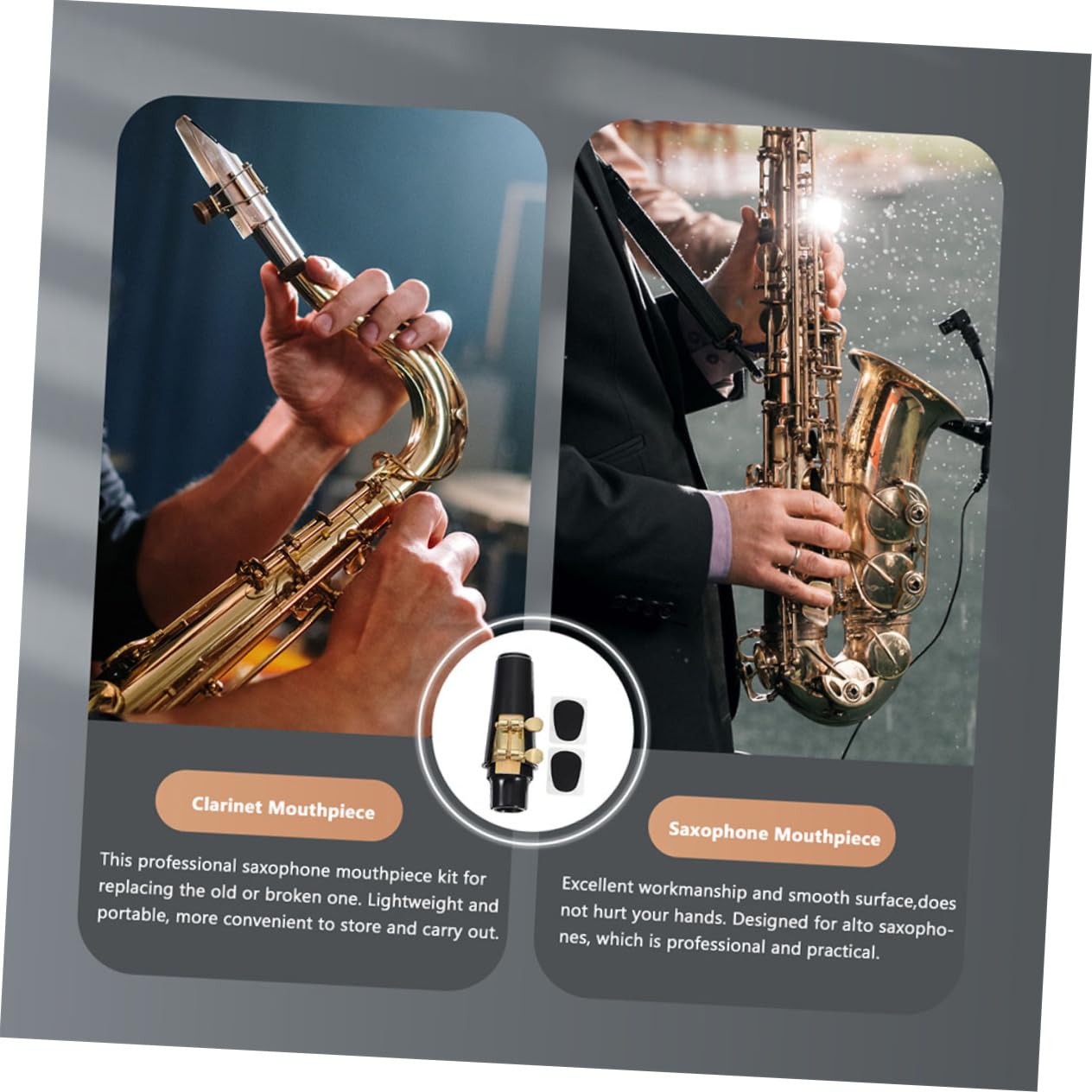 ifundom 3juegos Accesorios Para Saxofón Tenor Boquillas Almohadillas y Protector Para Músicos