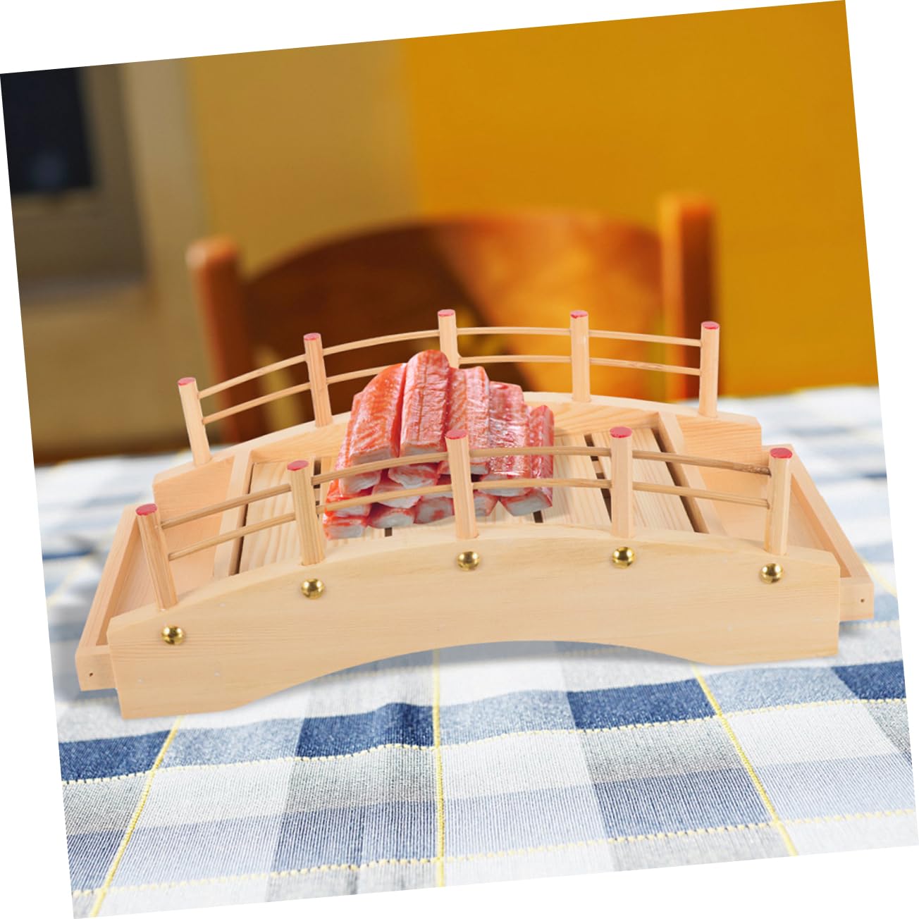 ULTECHNOVO Japanische Sushi Servierplatte mit Elegantem Bogenform Design zum Servieren von Vorspeisen und Obst für Restaurant und Zuhause