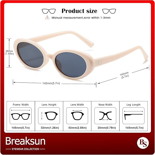 Miniatura 6 de Lentes de sol ovalados de moda retro para mujeres y hombres, lentes de sol ovalados pequeños de los años 90 en tonos vintage