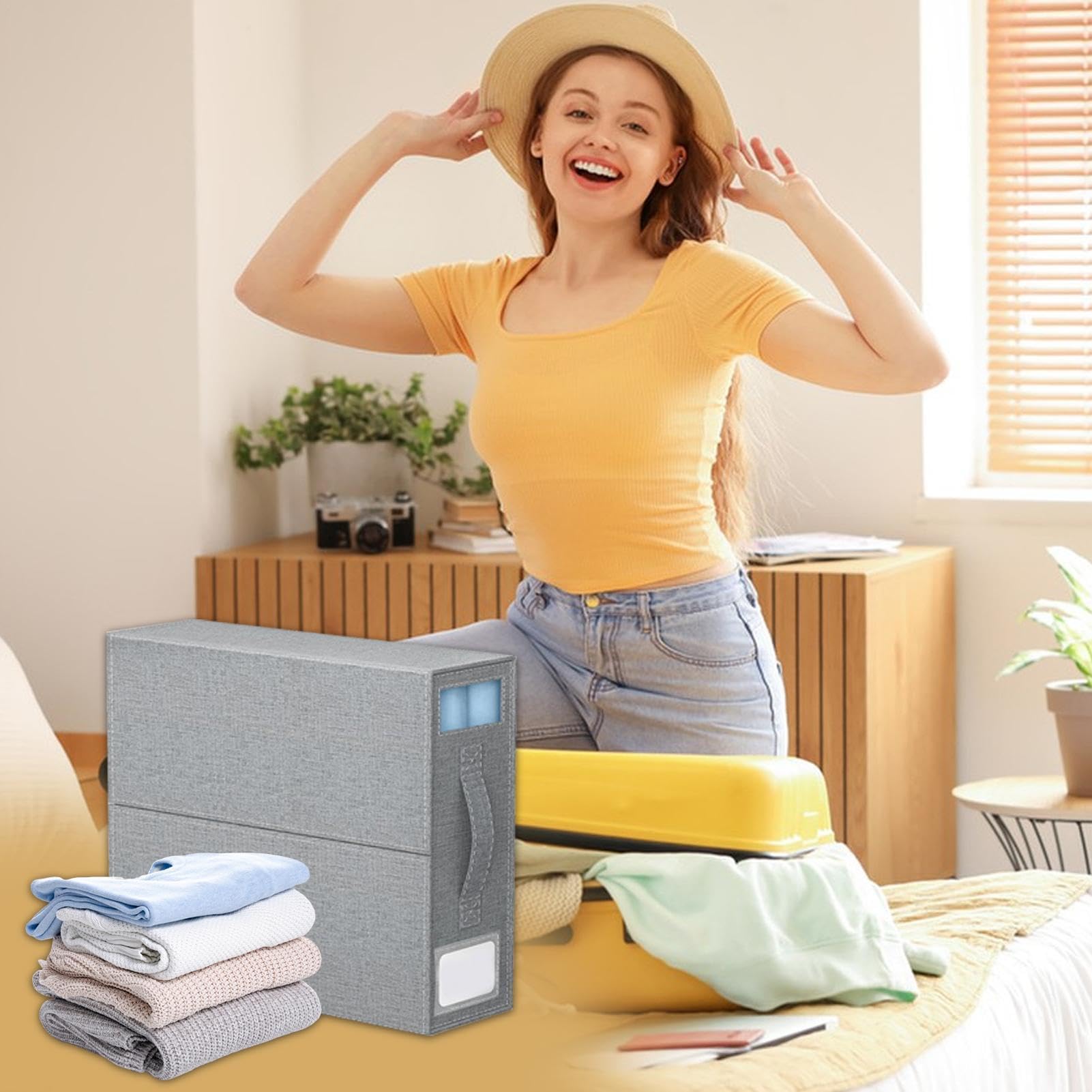 Bettlaken-Set-Organizer: Schrank-Bettlaken-Organizer, Bettwäsche-Aufbewahrungsbehälter, Bettbezug-Set Organizer mit Reißverschluss, praktische Aufbewahrungstasche für Bettlaken, 38,4 x 11,2 x 32,8 cm