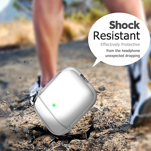 Miniatura 8 de Funda transparente para Airpods con correa, bonita carcasa rígida transparente de plástico para Airpods de 1 2 generación con cuerda, funda