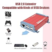 Vista 4 de Basicolor Extensor USB HDMI con 4 puertos USB2.0 KVM sobre Cat6/Cat6e hasta 262 pies (262.5 ft), transmisión de video HD 1080P sin pérdida