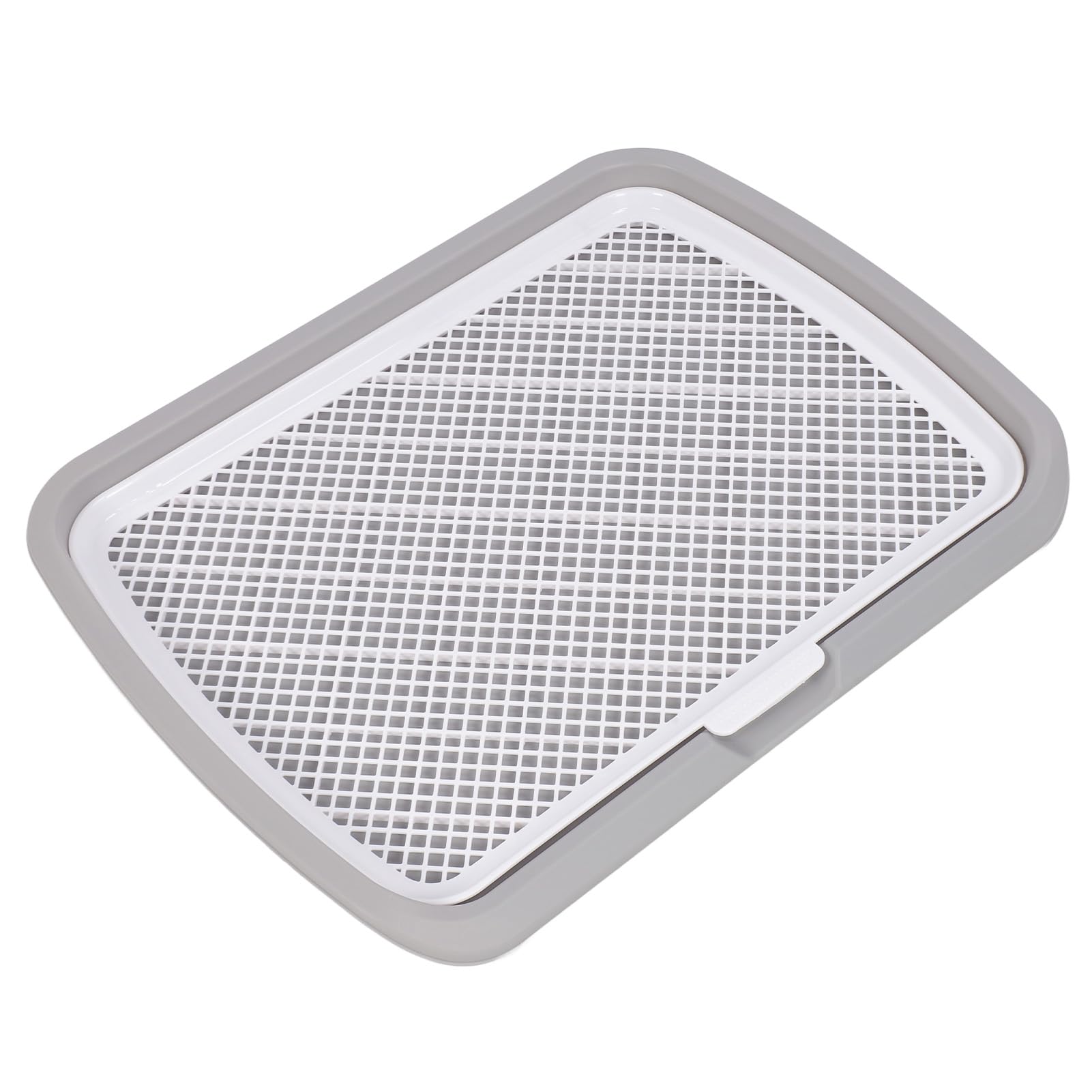 Chiot Potty Training Tray Détachable Lavable Maille Chien Pee Pad Titulaire Plateau pour Petite Race Chiens Intérieur Extérieur Utilisation Durable PP Polypropylène Matéri (Gris)