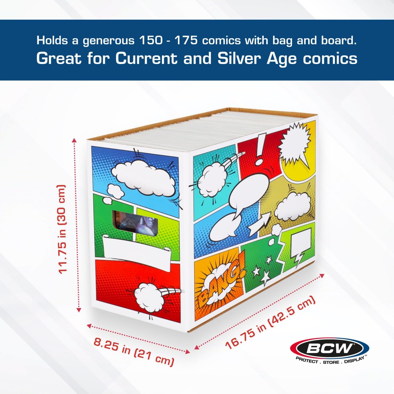 BCW Pow Artwork - Caja de cómics corta (2 unidades)
