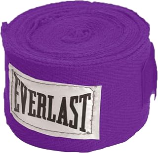Everlast 120" Purple Hand Wraps 4455PRP - Breathable Boxing Wraps for Wrist & Knuckle Protection