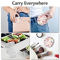 Vista 6 de Estuche para Retenedor, Estuche para Dentadura Postiza, Protector Nocturno, Protector Bucal con Espejo y Orificios de Ventilación, Flor Rosa
