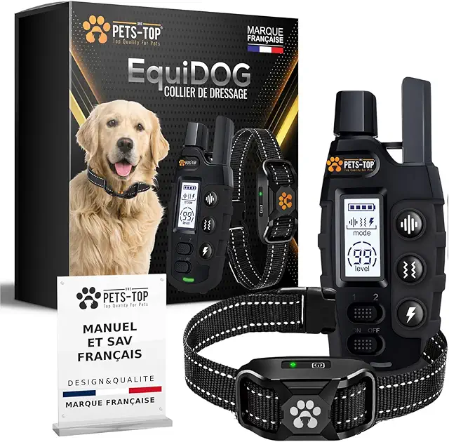 Collier Anti-Fugue Chien Électrique - 3 Modes Bip, Vibration, Stimulation - Toutes Tailles