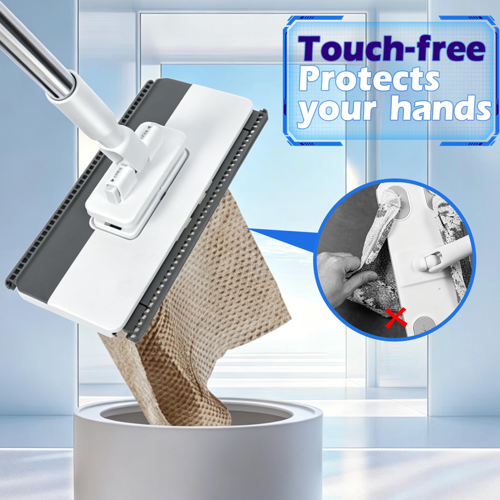 Amazon.com: Masthome Clamp Mop Compatible with Swiffer Wet Jet