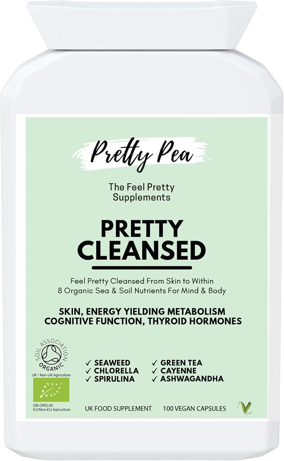 Pretty Cleansed, Seaweed, Detox, High Strength, Iodine, Organic, Iodine