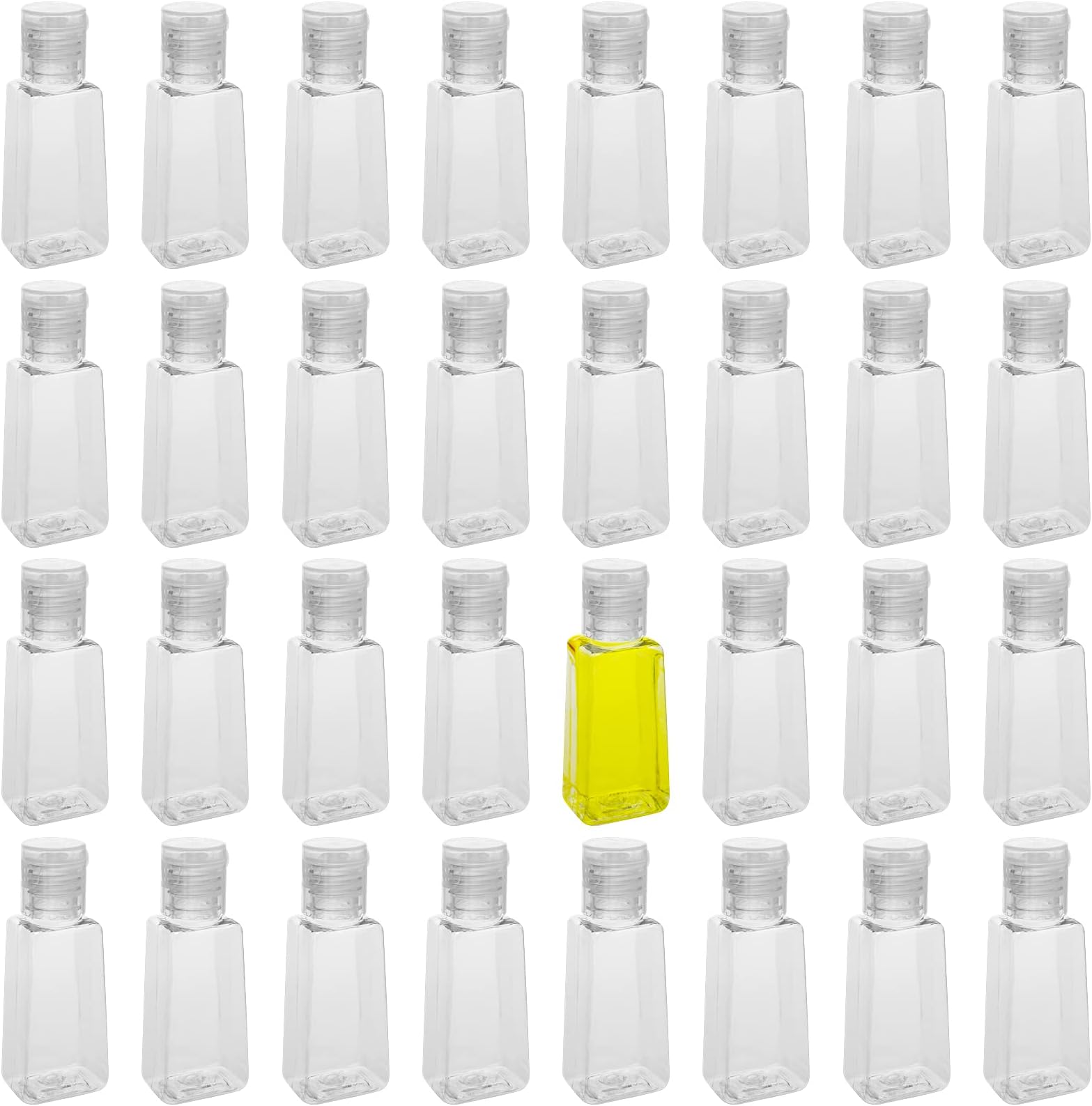 200 PCS Plastic Empty Bottles with Flip Cap, 1oz/30 ml Refillable Travel Size Bottles, Mini Plastic Empty Toiletry Bottles for Lotions, Creams, Shampoo and Toiletries