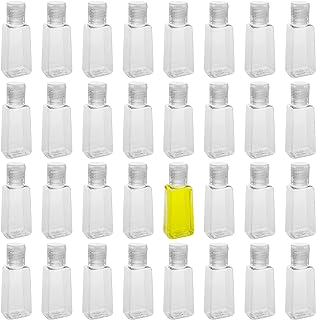 KEILEOHO 200 PCS Plastic Empty Bottles with Flip Cap, 1oz/30 ml Refillable Travel Size Bottles, Mini Plastic Empty Toiletry Bottles for Lotions, Creams, Shampoo and Toiletries