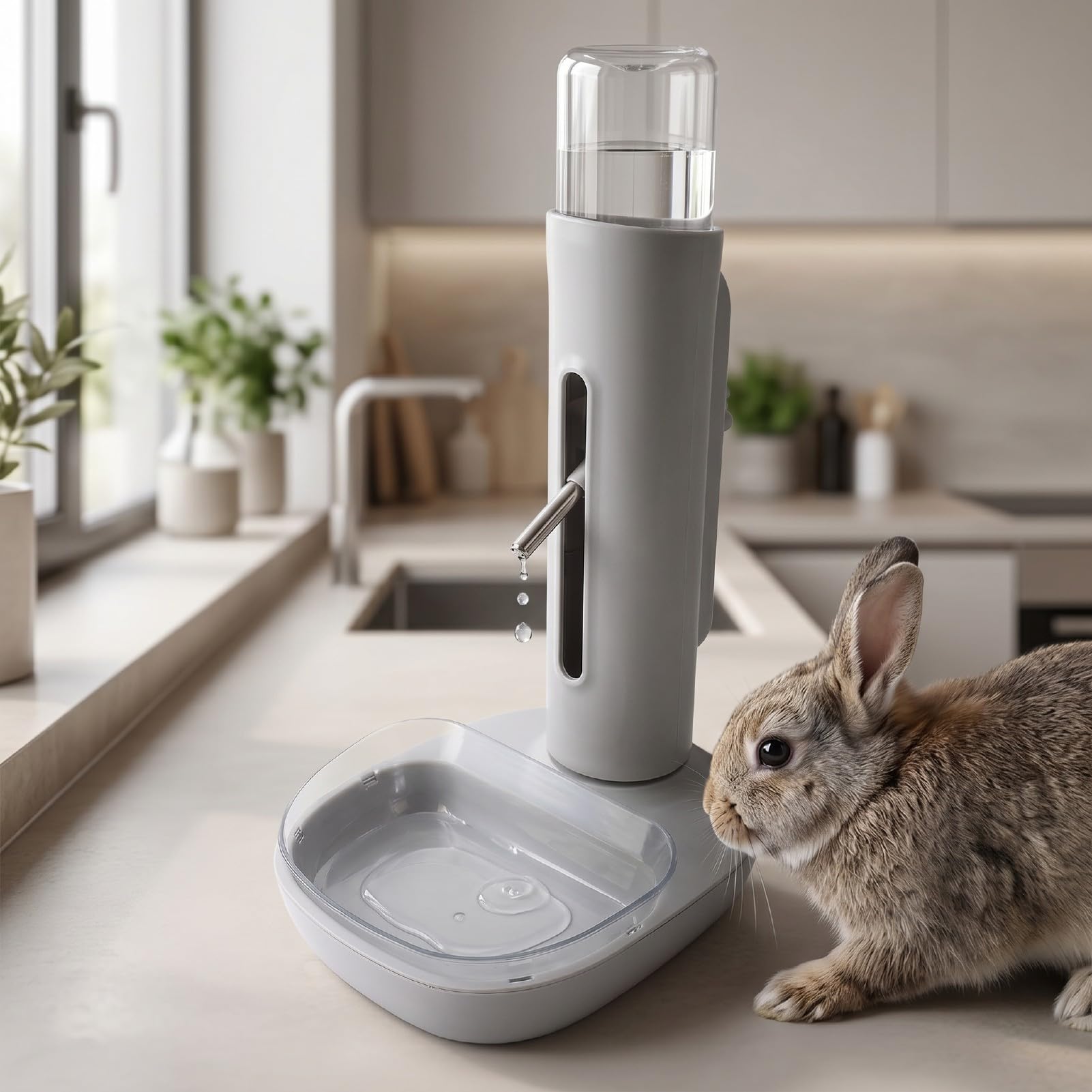 Tierstehender Wasserspender mit Abnehmbarer Flasche (480ML)