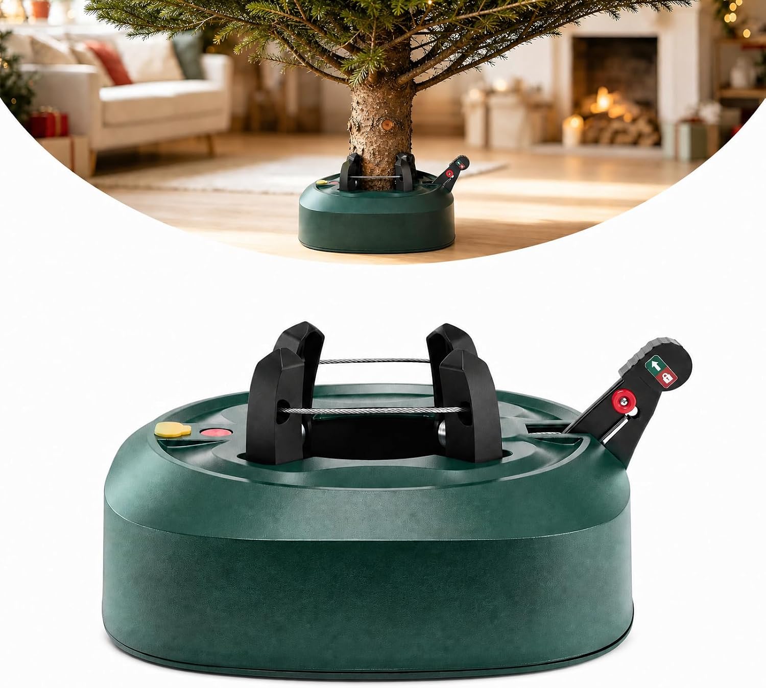 Brightown Tree Stand Holds Live Christmas Trees Up to 7 ft Tall