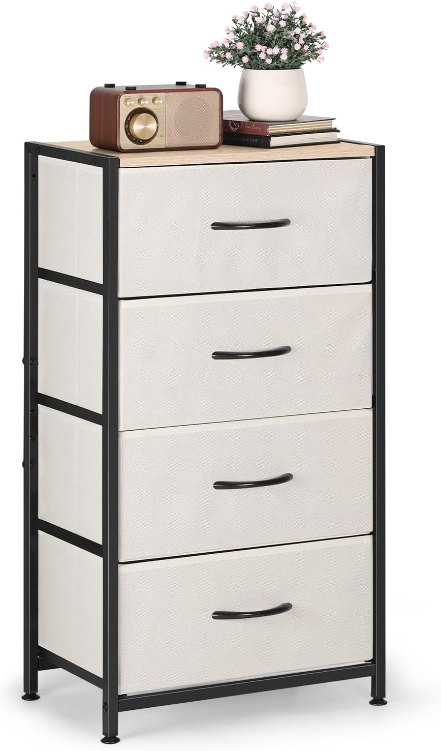 Sweetcrispy Dresser for Bedroom, Chest of 4 Drawers Cloth