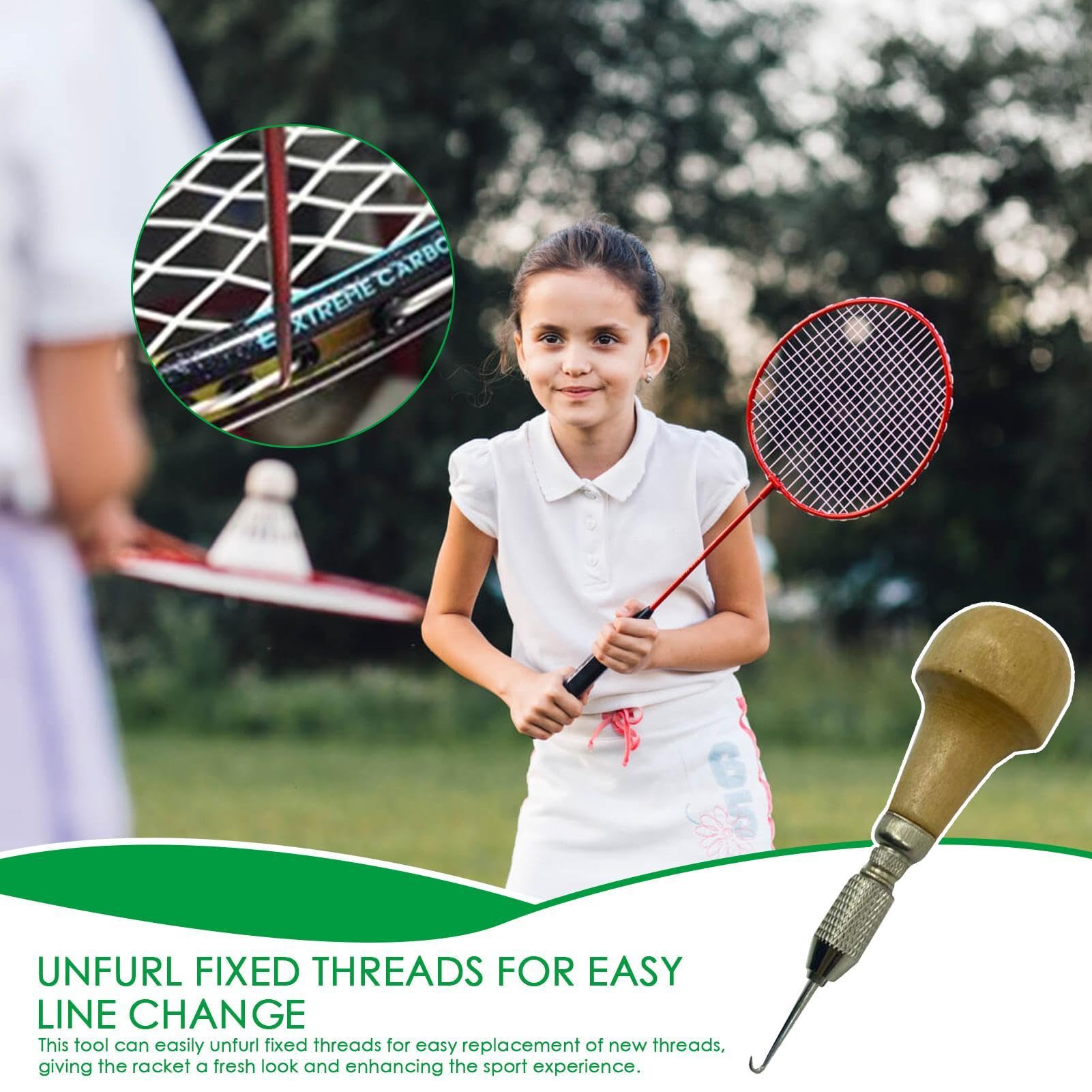Herramienta para encordar Raquetas de Tenis, Squash y Bádminton, Extractor de Cuerdas de Bricolaje