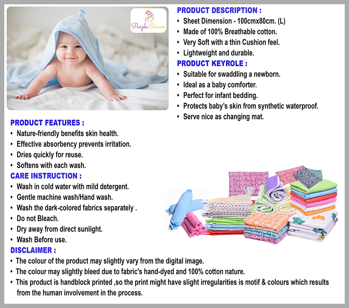 Colorful Cotton Cribsheets - Pack of 6 -2