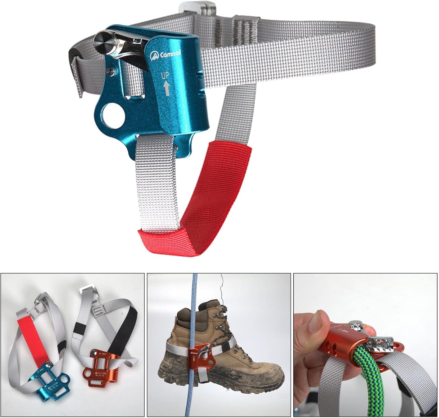 Rope Ascender for Climbing and Caving Activities with 13mm Rope, Right Foot