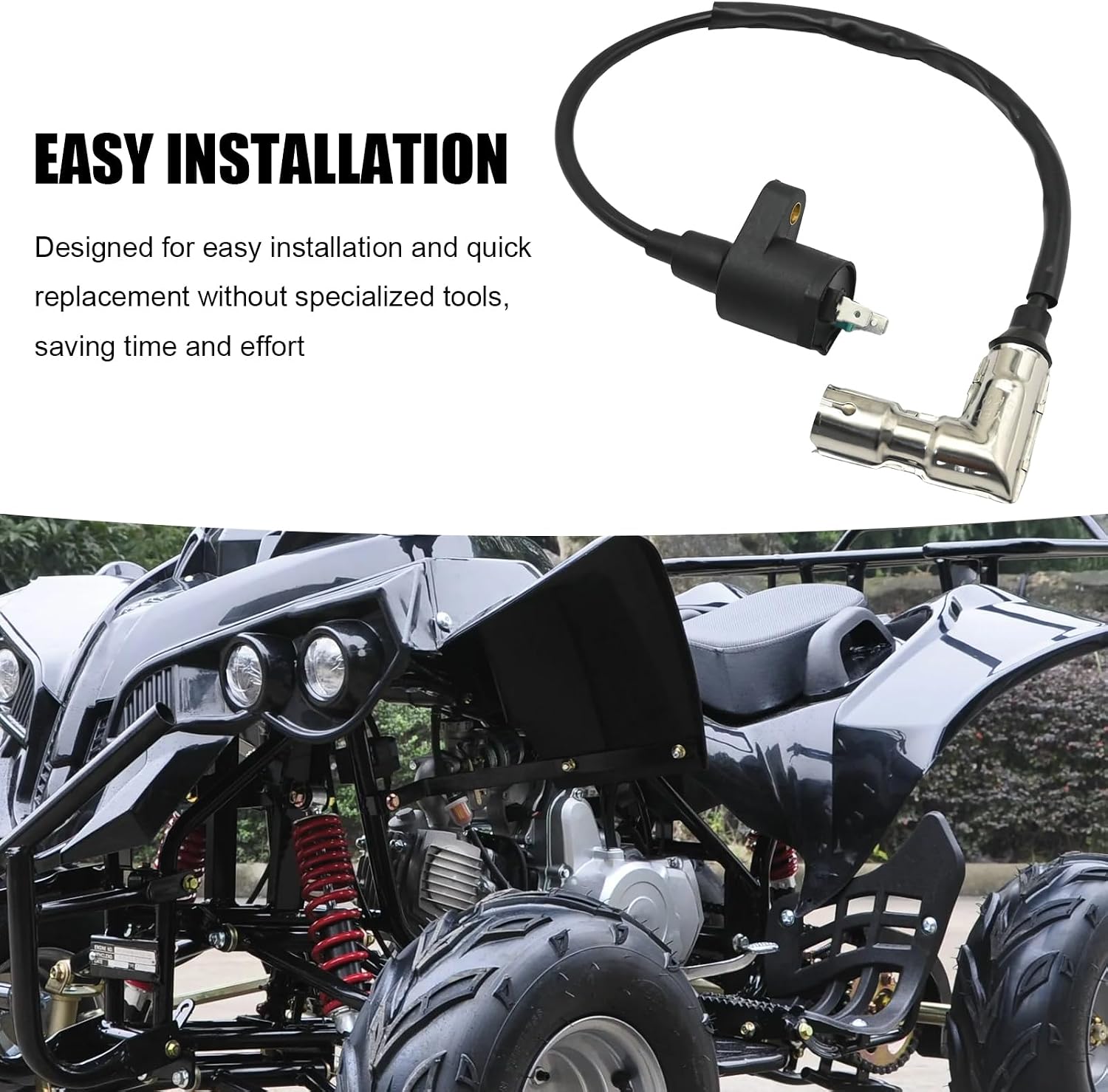 Ignition Coil with Metal Case, Replacement for TaoTao 90cc 110cc 125cc 150cc 250cc ATV Quad Dirt Bike Go-Kart