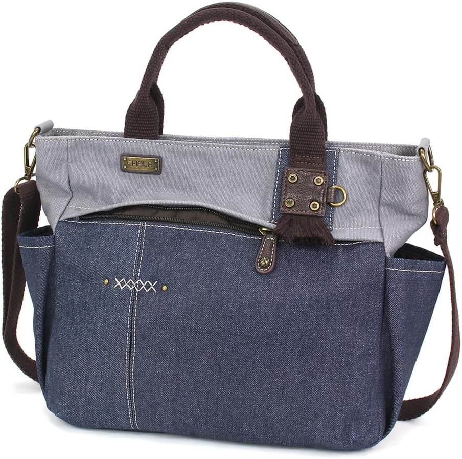CHALA Multi Pocket Tote Shoulder Purse w/Detachable Crossbody Strap