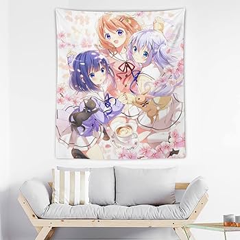 Amazon.co.jp: タペストリー ごちうさ ココア チノ フユ