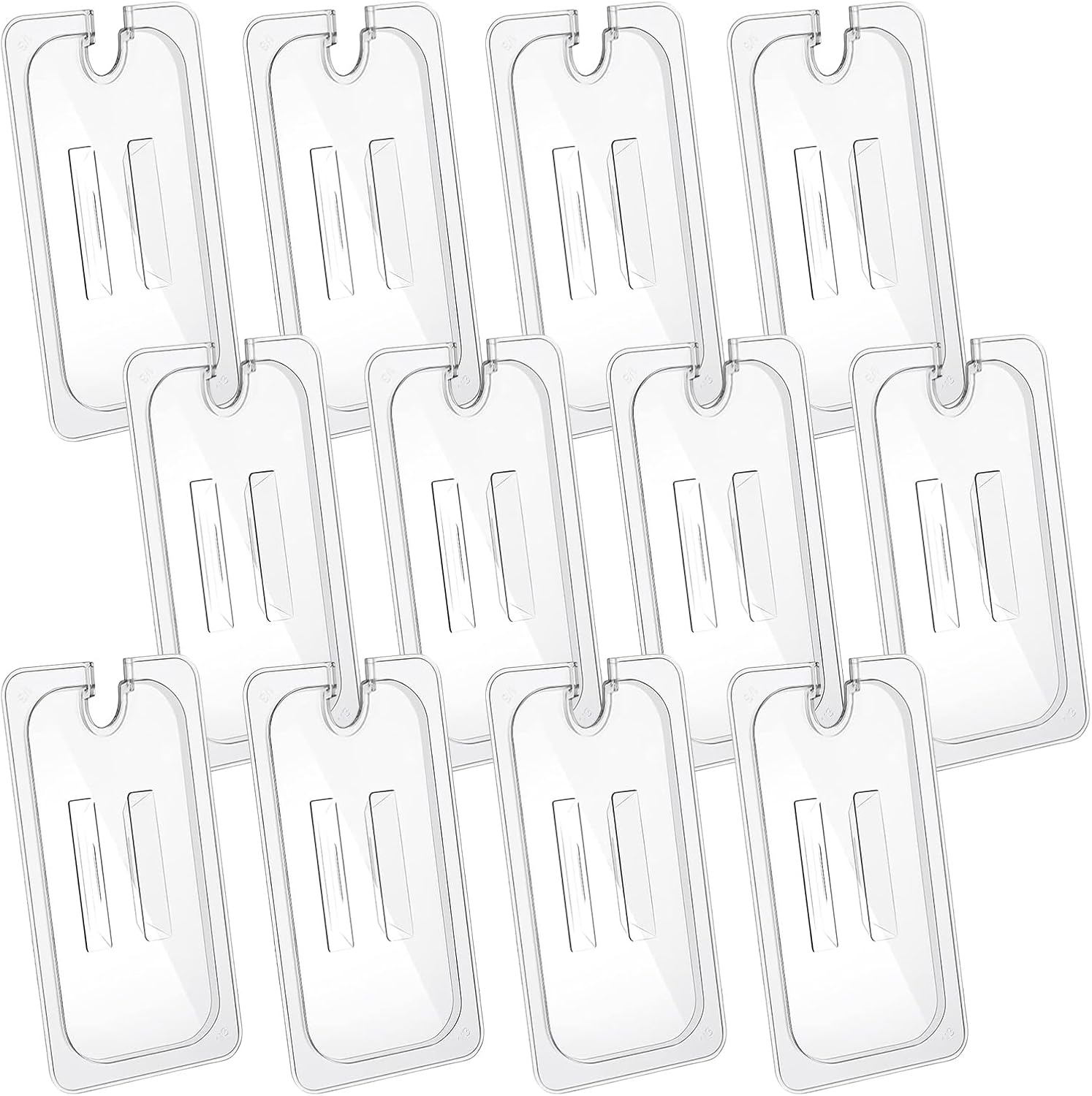 Voittozege 12 Pcs Food Pan Lids 1/3 Size Polycarbonate